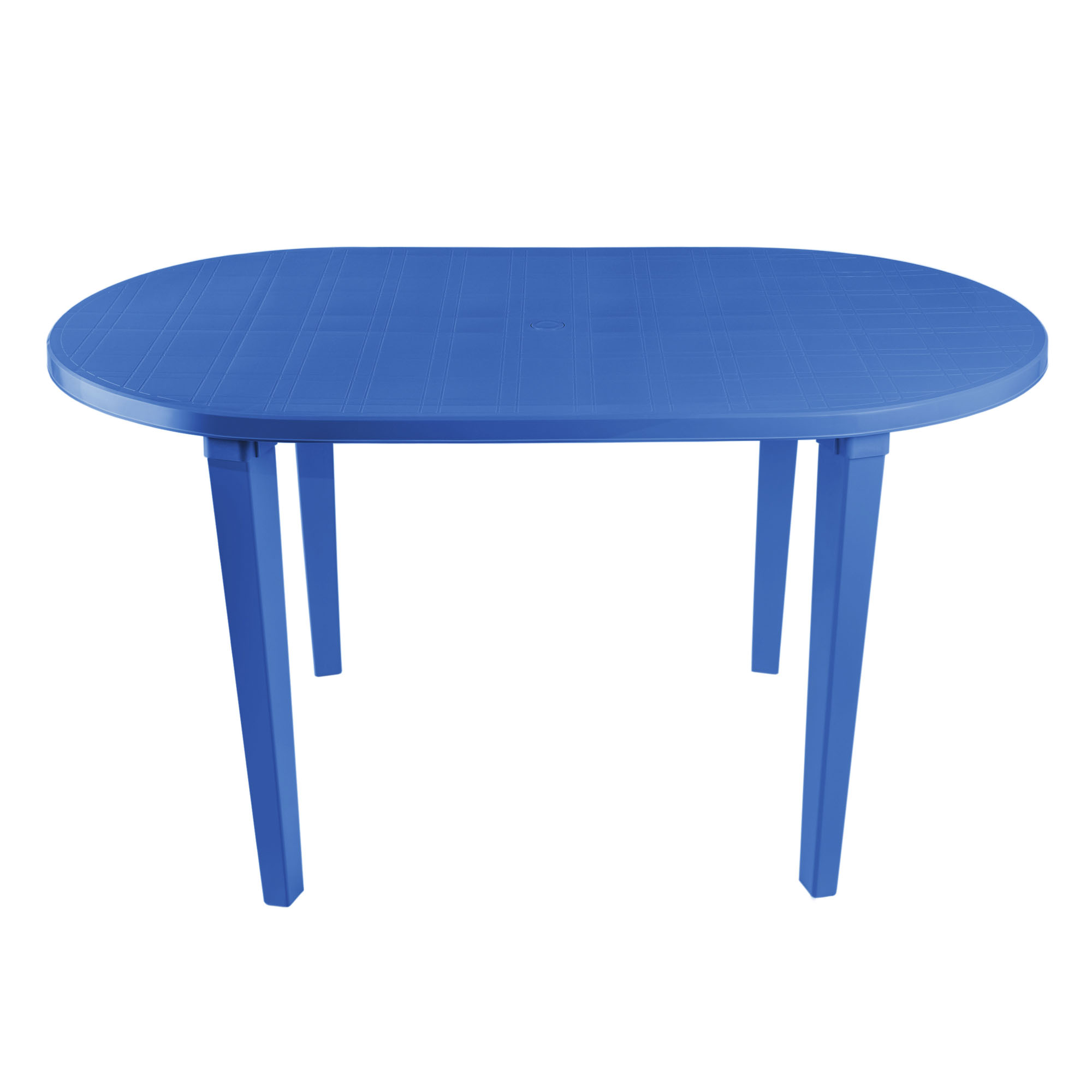 Стол овальный (1400х800х710) мм (синий)